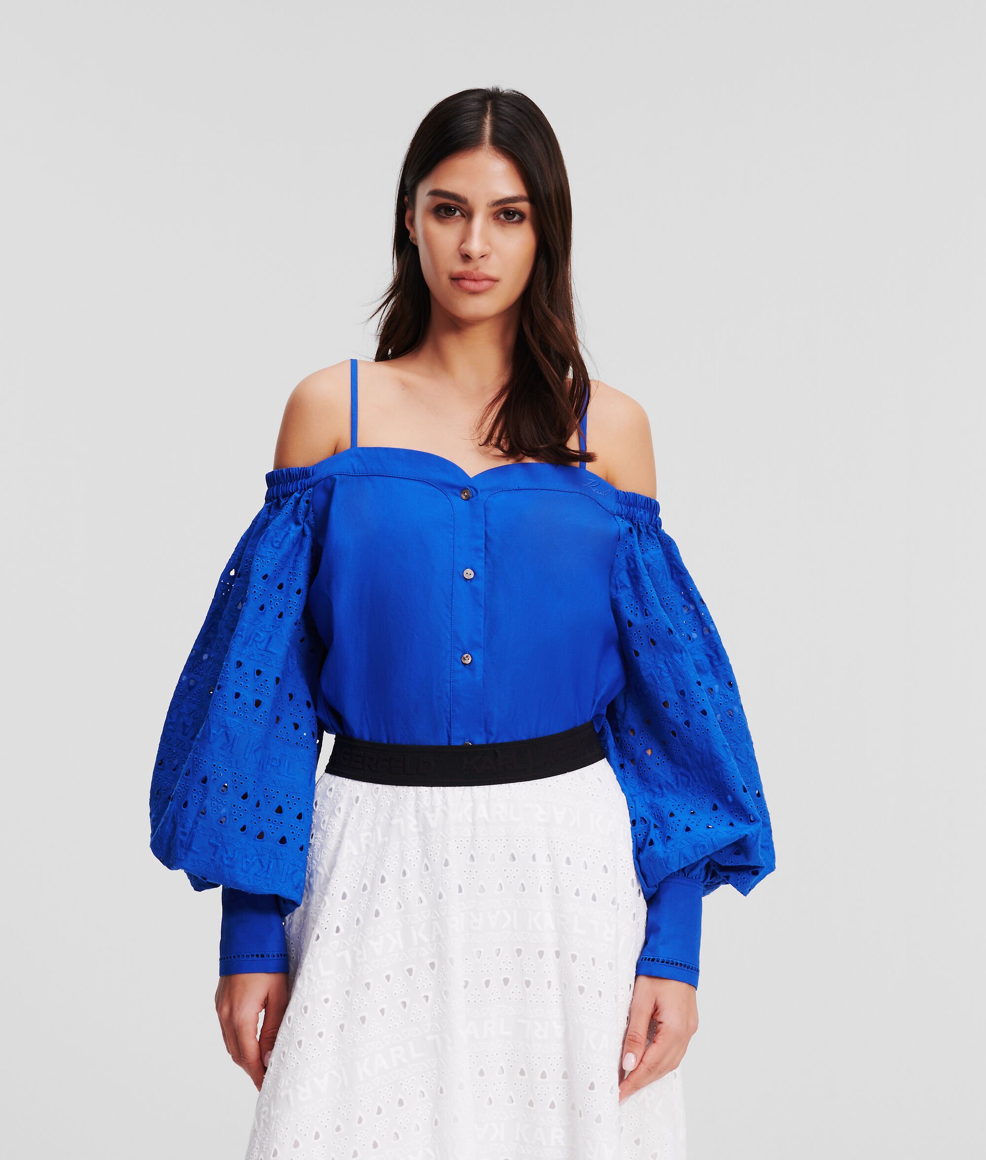 (image for) Sturdy Broderie Anglaise Off-Shoulder Blouse